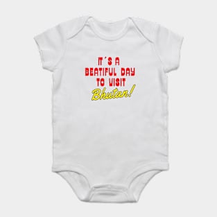 Bhutan, Asia.   Gift Ideas For The Travel Enthusiast. Baby Bodysuit